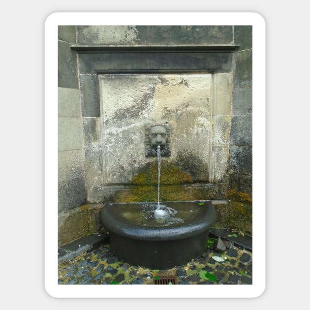 The Bruce Fountain, Falkland, Scotland Sticker by MagsWilliamson